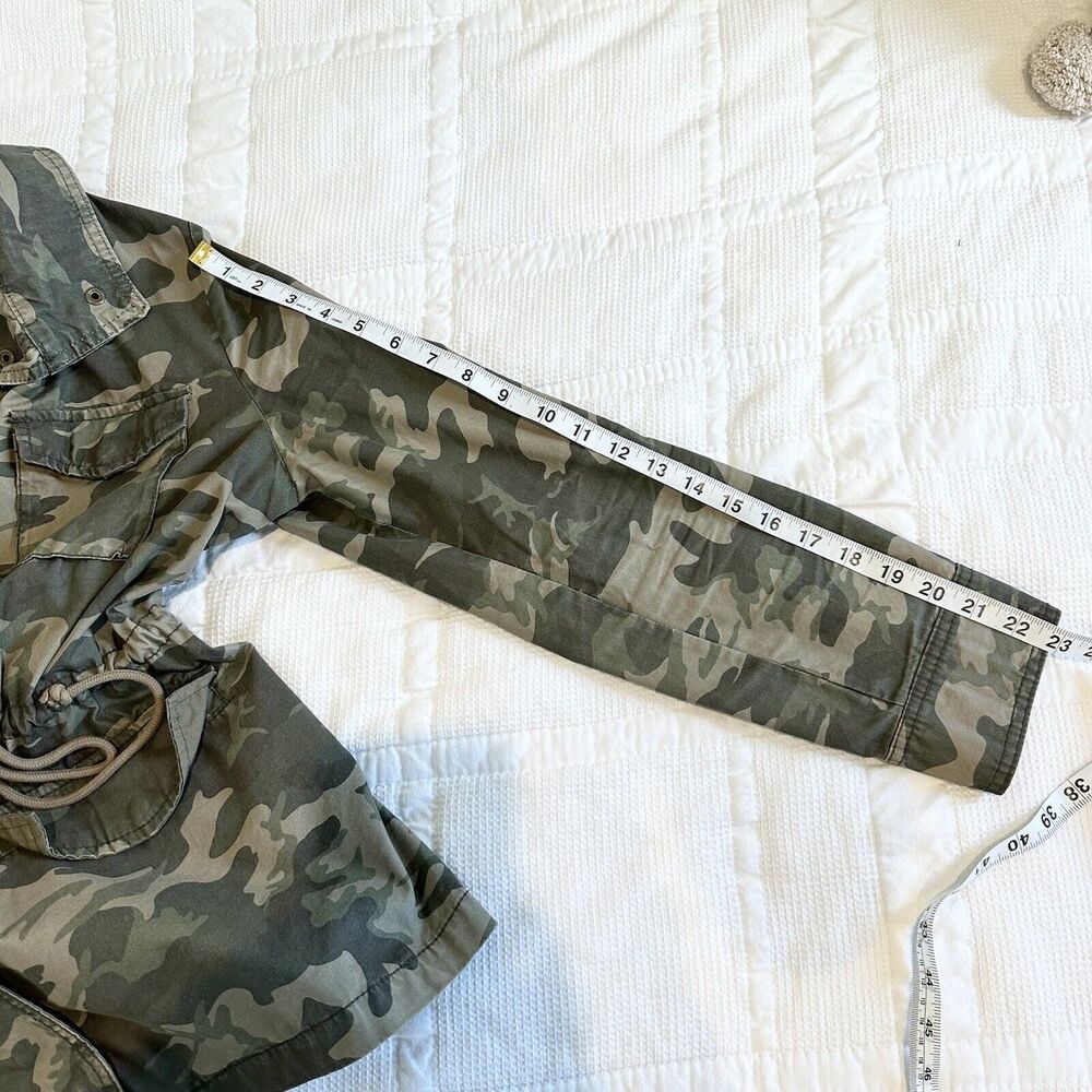 Old Navy Jacket Womens Medium Green Army Camo Utility Full Zip Long Sleeve - Picture 10 of 11